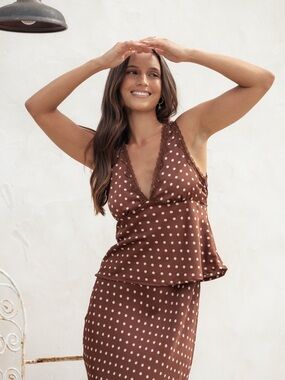 Brown Polka Dot Cami